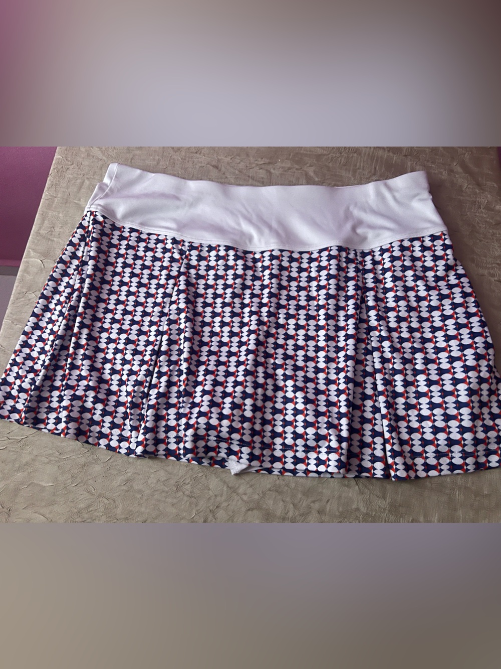 Grandslam Red White Blue Tennis Skort XL Patriotic Athletic
